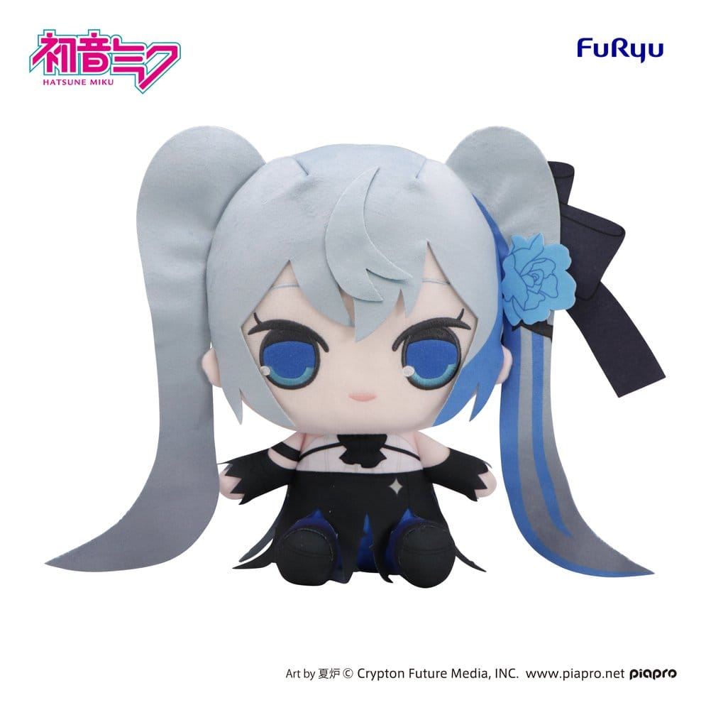 Hatsune Miku Kyurumaru Big Peluche Blue Rose 28 cm Frikytopia