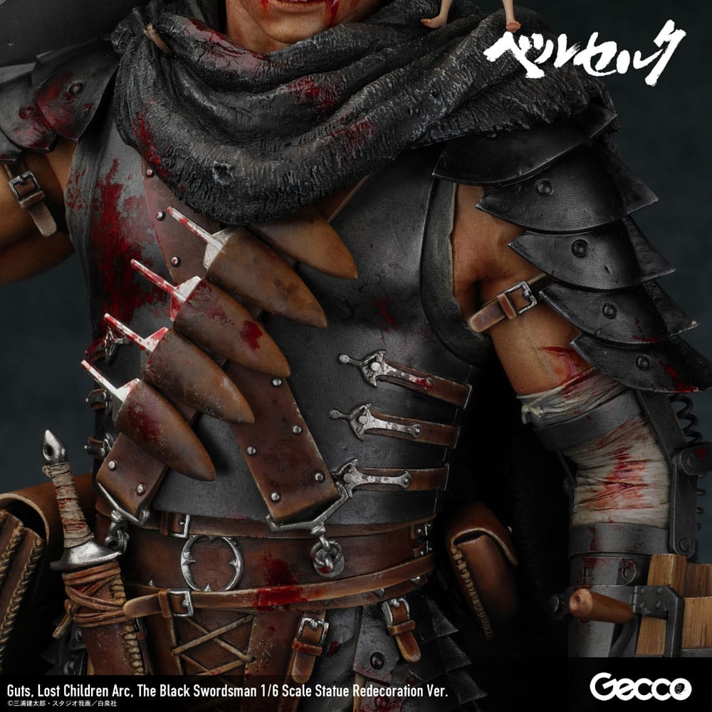 Berserk Estatua 1/6 Guts Lost Children Arc The Black Swordsman Redecoration Ver. 38 cm