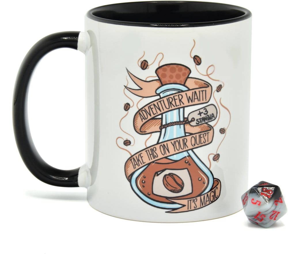 Glassstaff Regalo Taza & dados D20 Coffee Potion
