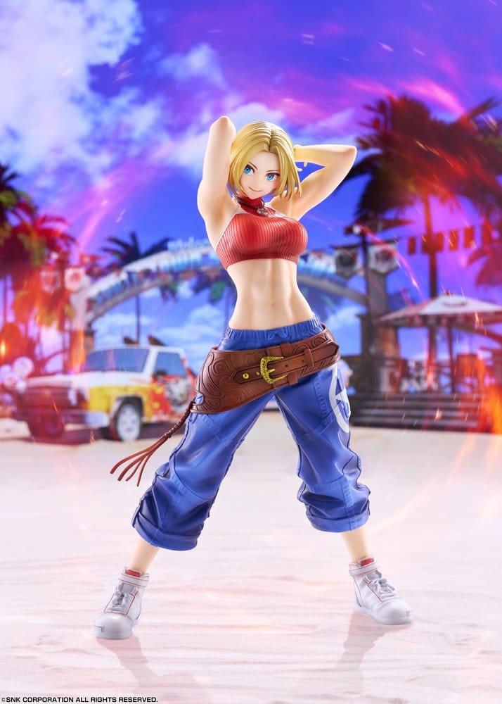 Fighting Girls Collection The King of Fighters XV Figura PVC 1/7 Blue Mary AmiAmi Limited Edition 26 cm