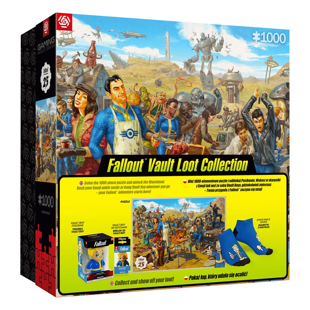 Fallout Caja de regalo Fallout Vault Loot Collection (Puzzle, calcetines, figurita y llavero)