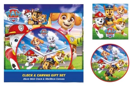 Paw Patrol Conjunto de Presente Relógio e Tela de Exposição (6) Frikytopia