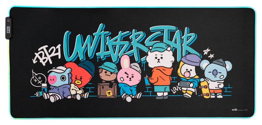 BT21 LED XXL Alfombrilla de Ratón 90 x 40 cm Frikytopia