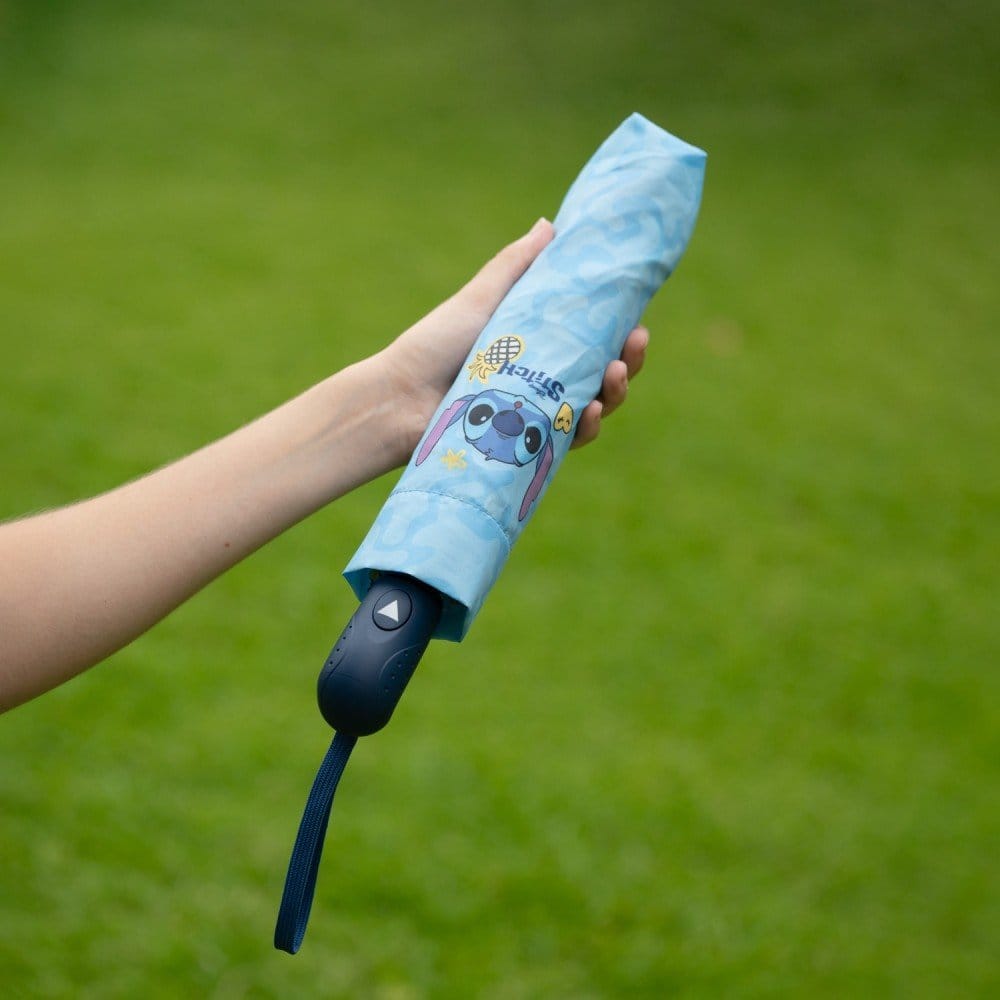 Paraguas plegable automatico Stitch Disney