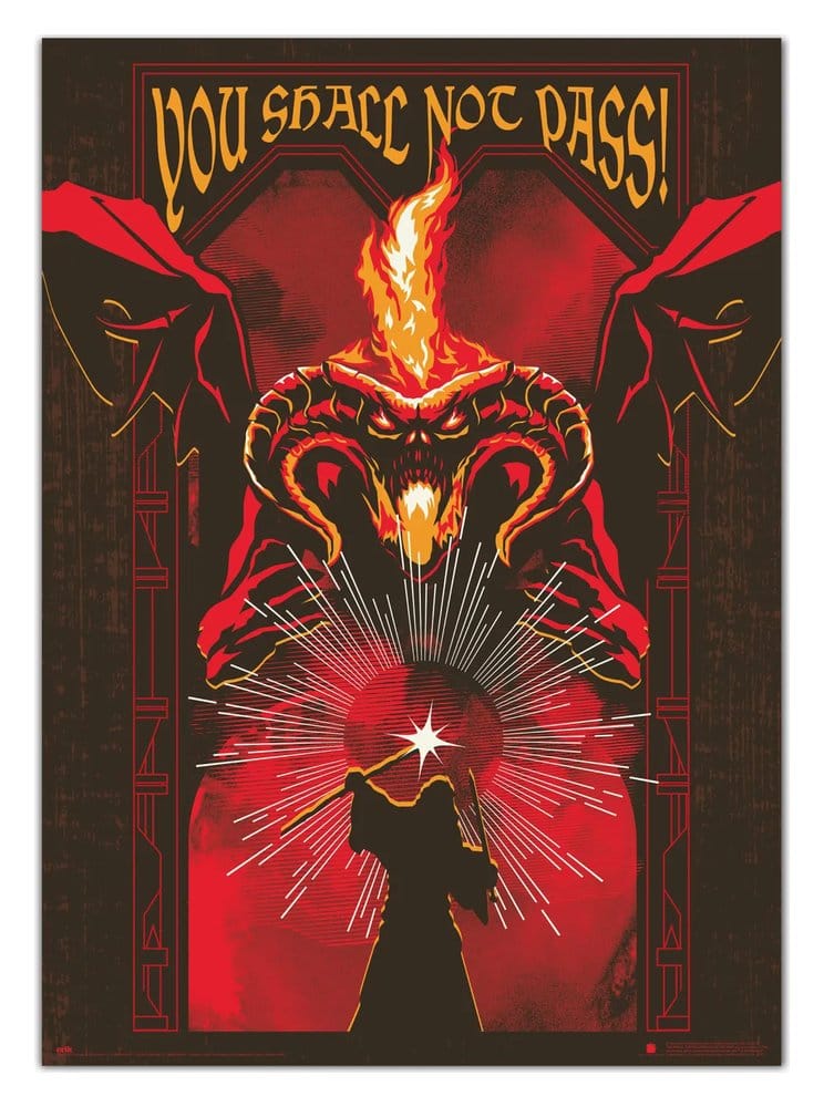 El Señor de los Anillos Póster Luminiscente Balrog 50 x 70 cm