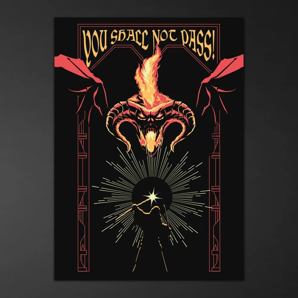 El Señor de los Anillos Póster Luminiscente Balrog 50 x 70 cm