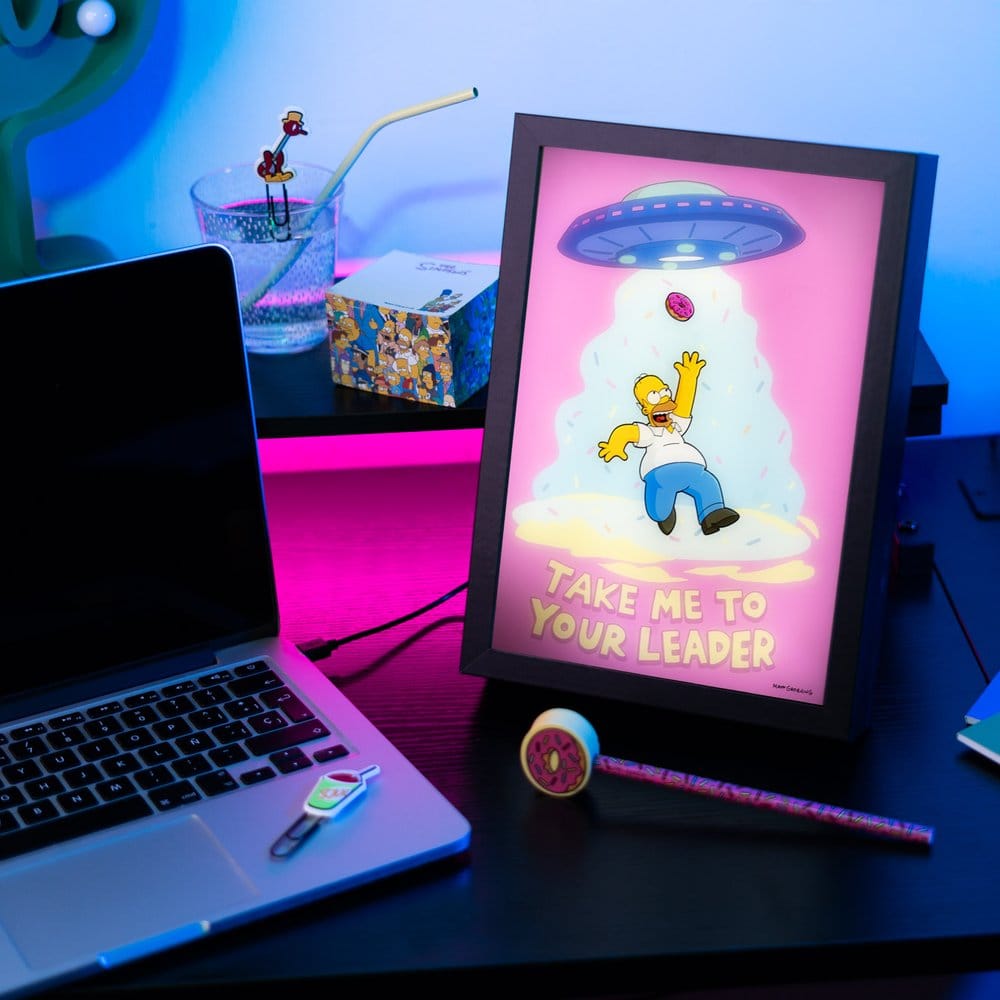 Los Simpson Póster LED Enmarcado 20 x 28 cm
