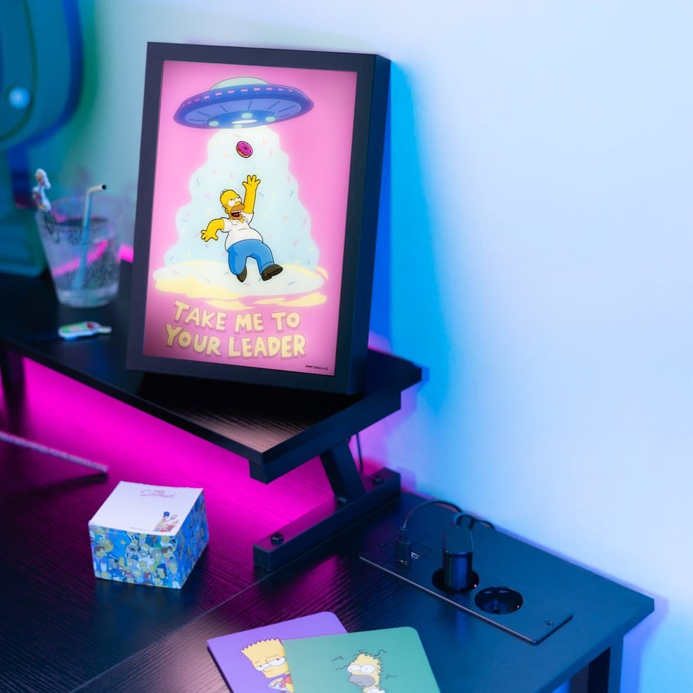 Los Simpson Póster LED Enmarcado 20 x 28 cm
