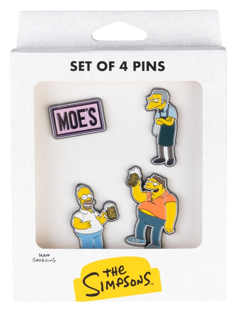 Los Simpson Pins Set de 4 Moe's Tavern Frikytopia
