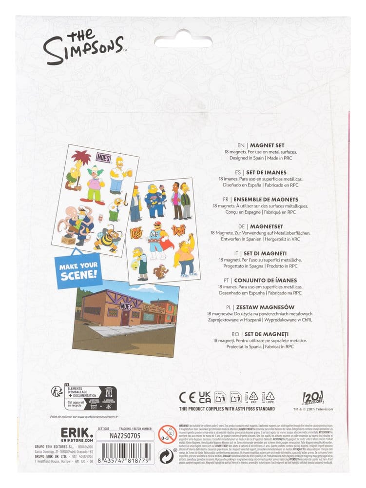 Set imanes troquelados Taberna Moe Los Simpsons