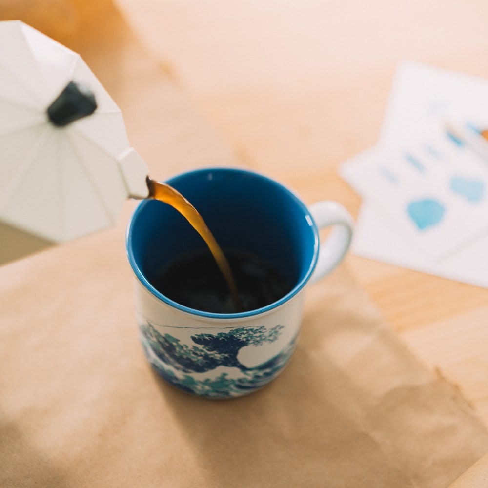Taza La Gran Ola de Kanagawa Hokusai 350ml