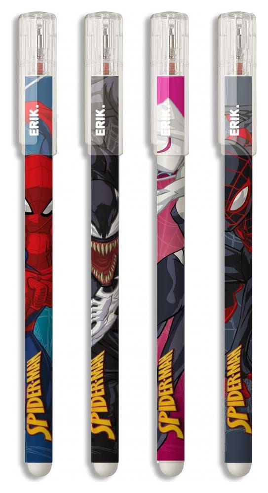 Spider-Man Bolígrafo Borrable Set de 4 Frikytopia