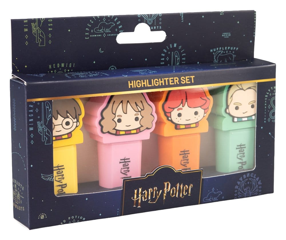 Harry Potter Set de 4 rotuladores con capuchón