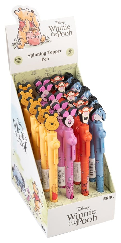 Winnie the Pooh 100º Aniversario Bolígrafos con Topper Giratorio Expositor (20) Frikytopia