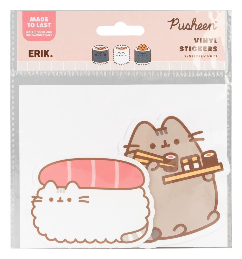Pusheen Pegatinas de vinilo Sushi Roll Vol. 1 Set de 2 Frikytopia