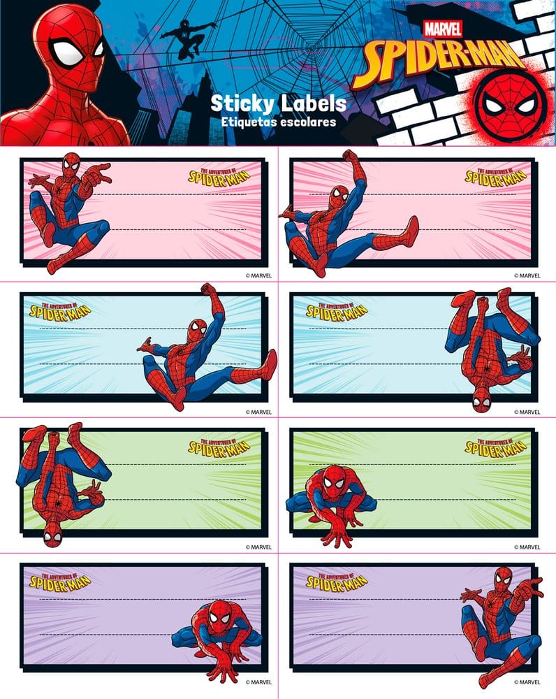 Spider-Man Etiquetas Autoadhesivas Frikytopia