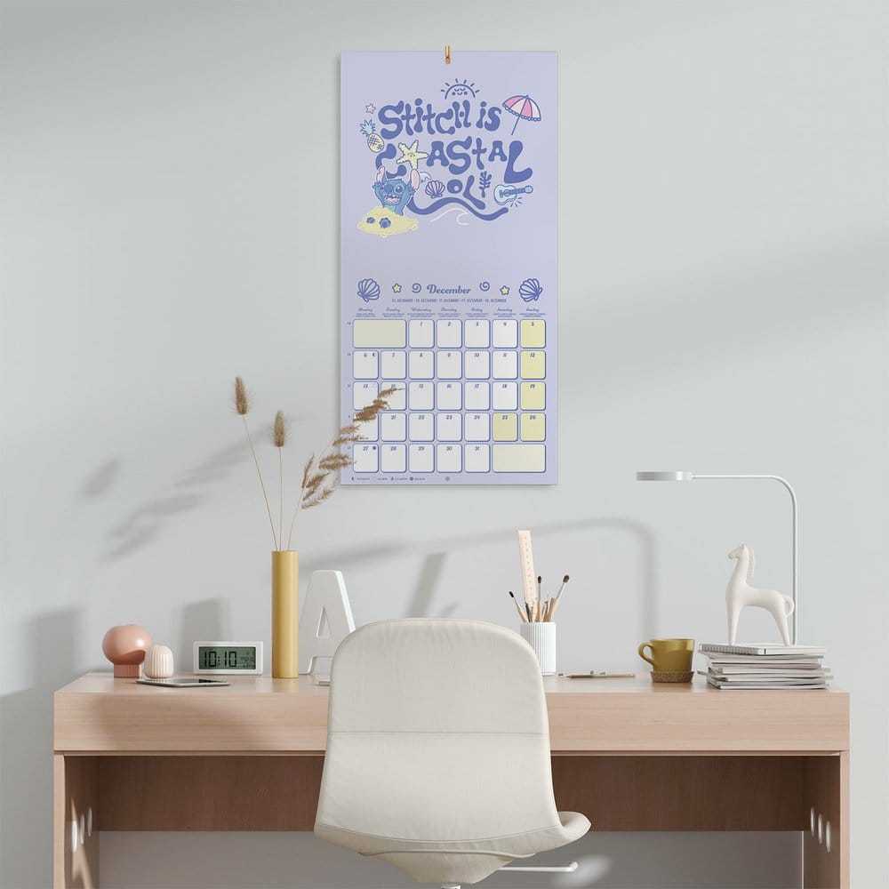 Disney Stitch Calendario de pared 2027 30 x 30 cm