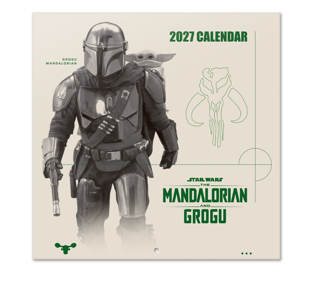 Star Wars The Mandalorian and Grogu Calendario de pared 2027 30 x 30 cm