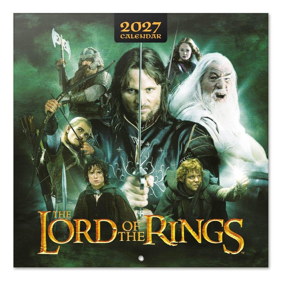 O Senhor dos Anéis Calendário de parede 2027 30 x 30 cm Frikytopia