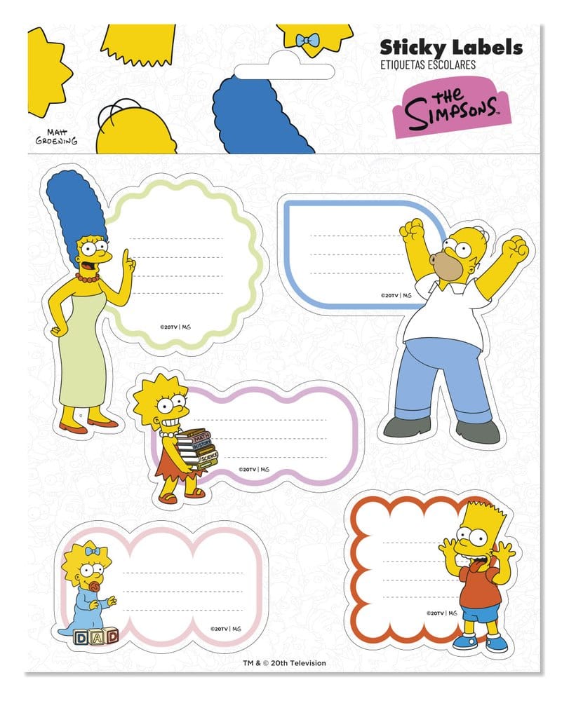 Los Simpson Etiquetas Autoadhesivas Premium (10) Frikytopia