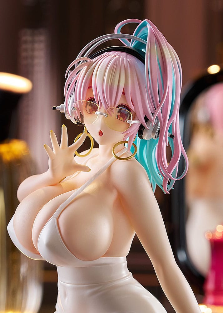 Super Sonico Estatua PVC Pop Up Parade Super Sonico: 15th Mini Dress Ver. L Size 20 cm
