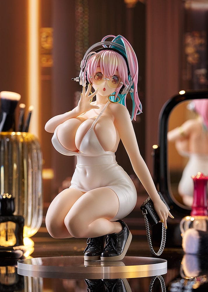 Super Sonico Estatua PVC Pop Up Parade Super Sonico: 15th Mini Dress Ver. L Size 20 cm
