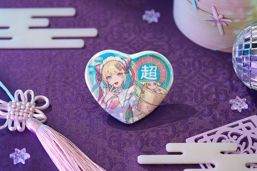 Needy Streamer Overload Needy Streamer Chinese Restaurant Series Heart-Shaped chapa OMGkawaiiAngel 7 x 6 cm