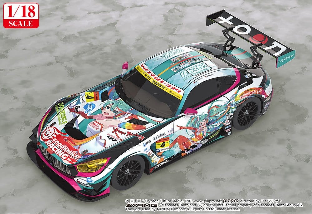 Hatsune Miku GT Project Vehículo 1/18 Good Smile Hatsune Miku AMG 2016 SUPER GT Ver. 26 cm