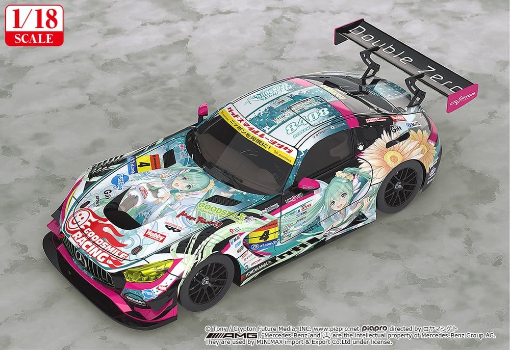 Hatsune Miku GT Project Vehículo 1/18 Good Smile Hatsune Miku AMG 2017 SUPER GT Ver. 26 cm