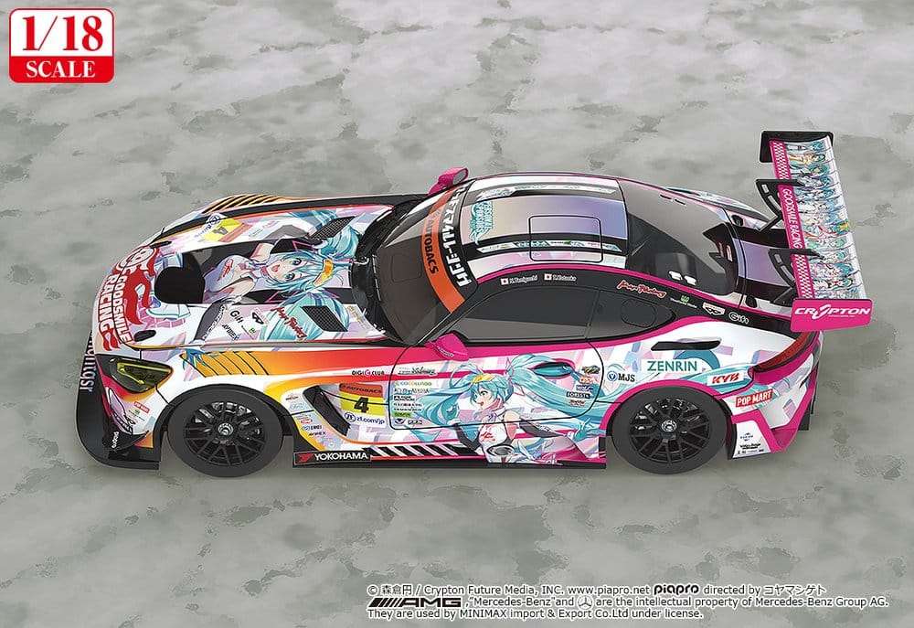 Hatsune Miku GT Project Vehículo 1/18 Good Smile Hatsune Miku AMG 2021 SUPER GT 100th Race Commemorative Ver. 26 cm