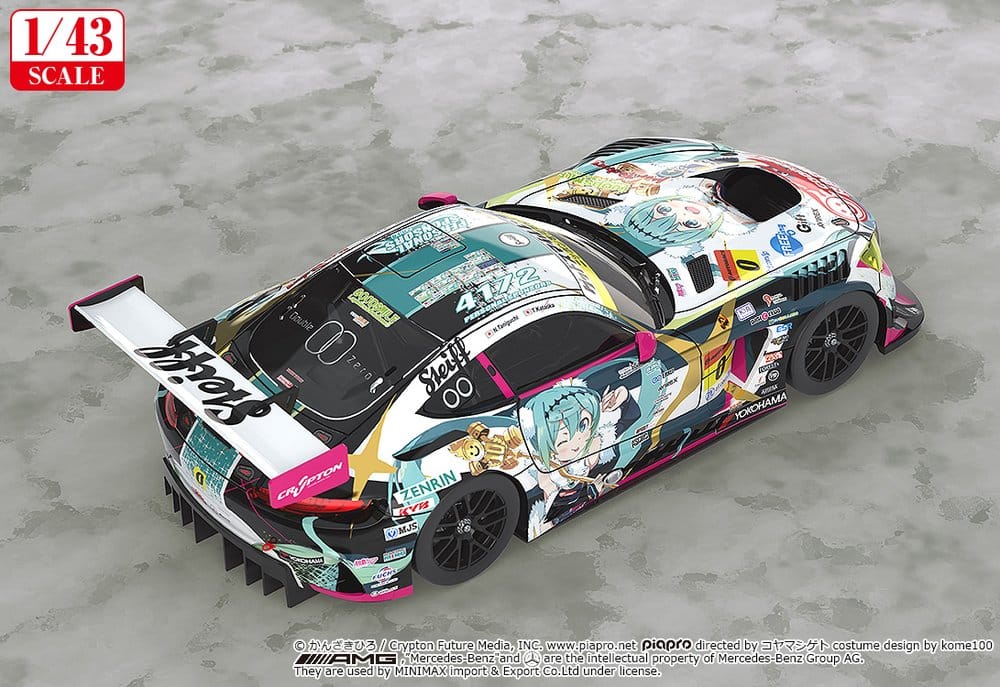 Hatsune Miku GT Project Vehículo 1/43 Good Smile Hatsune Miku AMG 2018 Final Race Ver. 11 cm