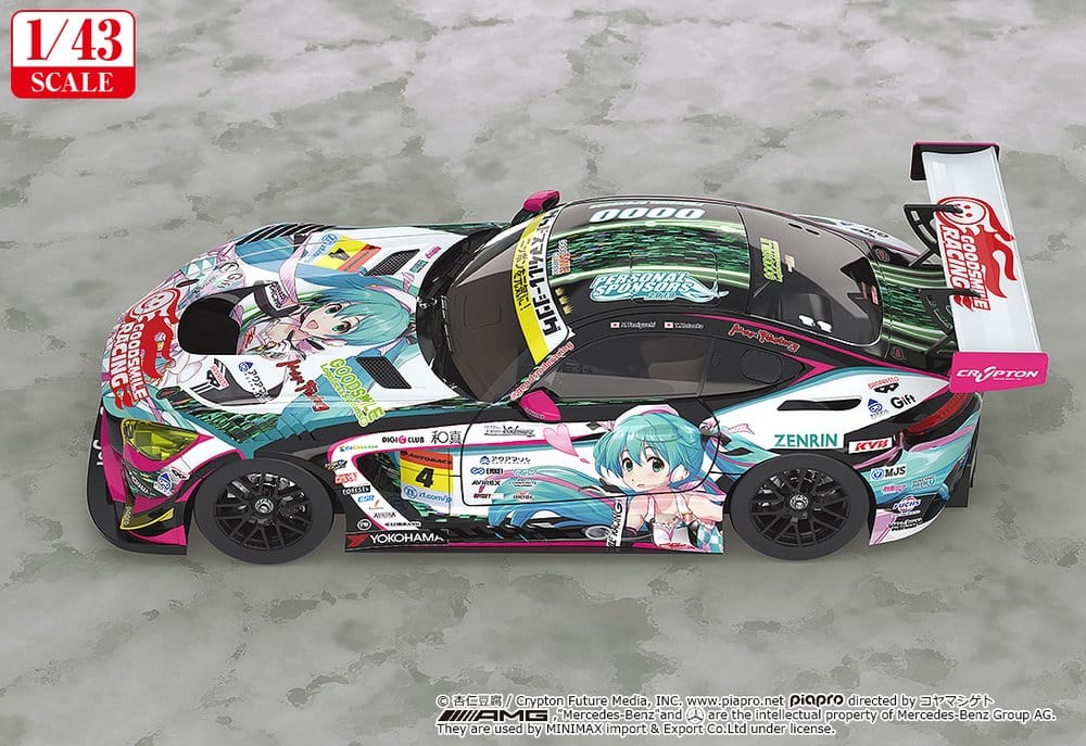 Hatsune Miku GT Project Vehículo 1/43 Good Smile Hatsune Miku AMG 2019 Ver. 11 cm