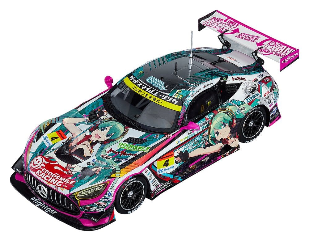 Hatsune Miku GT Project Vehículo 1/43 Good Smile Hatsune Miku AMG 2020 SUPER GT Okayama Test Ver. 11 cm