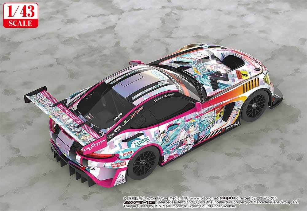 Hatsune Miku GT Project Vehículo 1/43 Good Smile Hatsune Miku AMG 2021 SUPER GT 100th Race Commemorative Ver. 11 cm
