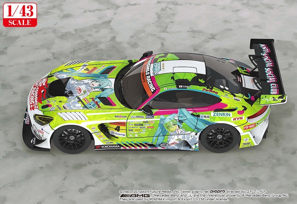 Hatsune Miku GT Project Vehículo 1/43 Good Smile Hatsune Miku AMG 2022 Season Opening Ver. 11 cm