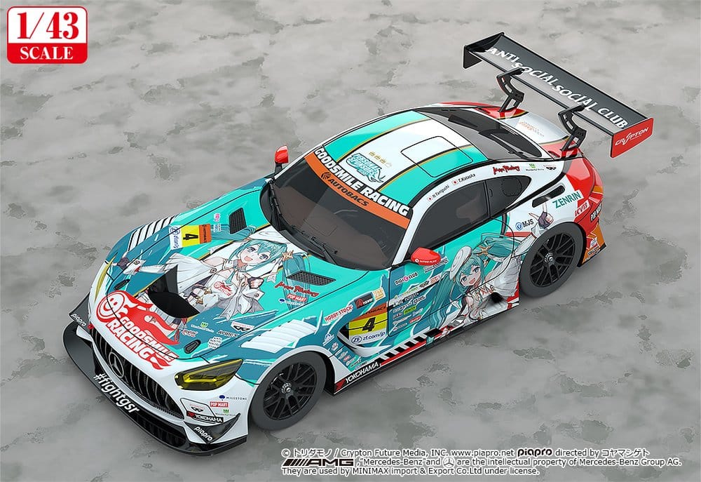 Hatsune Miku GT Project Vehículo 1/43 Good Smile Hatsune Miku AMG 2023 Season Opening Ver. 11 cm