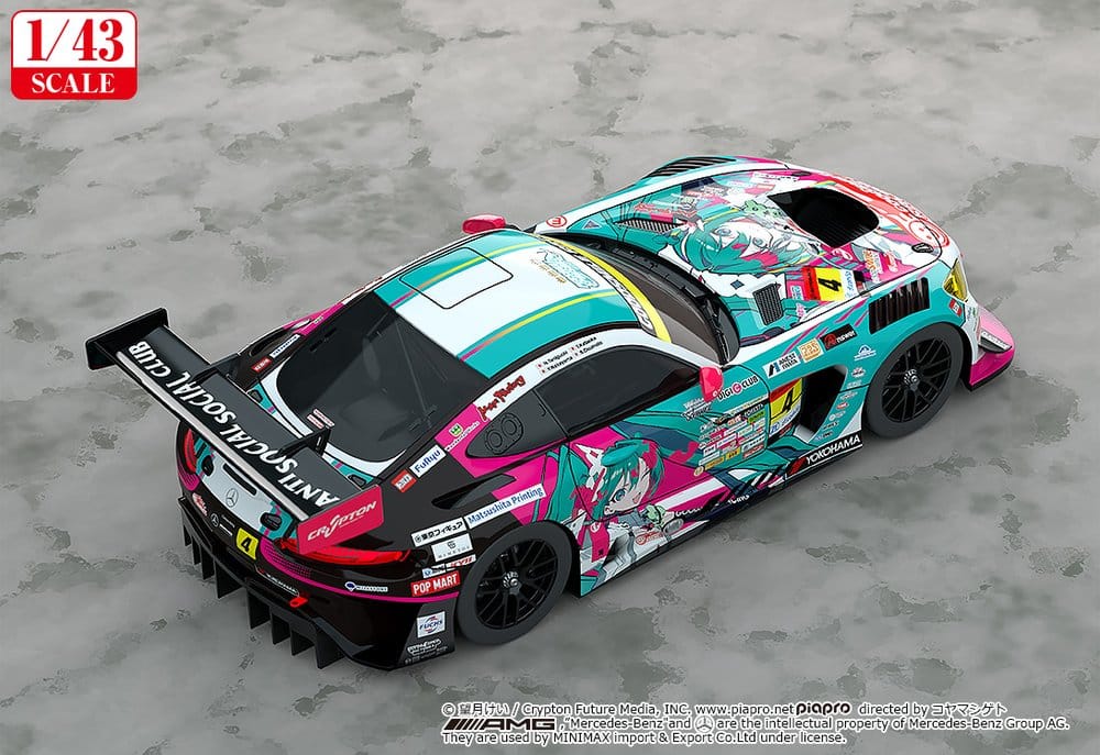 Hatsune Miku GT Project Vehículo 1/43 Good Smile Hatsune Miku AMG 2025 Season Opening Ver. 11 cm