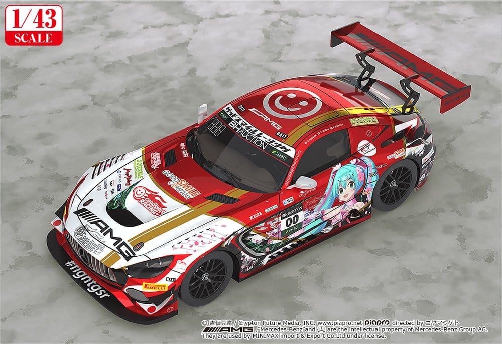 Hatsune Miku GT Project Vehículo 1/43 Mercedes-AMG Team Good Smile 2019 Suzuka 10Hours Ver. 11 cm