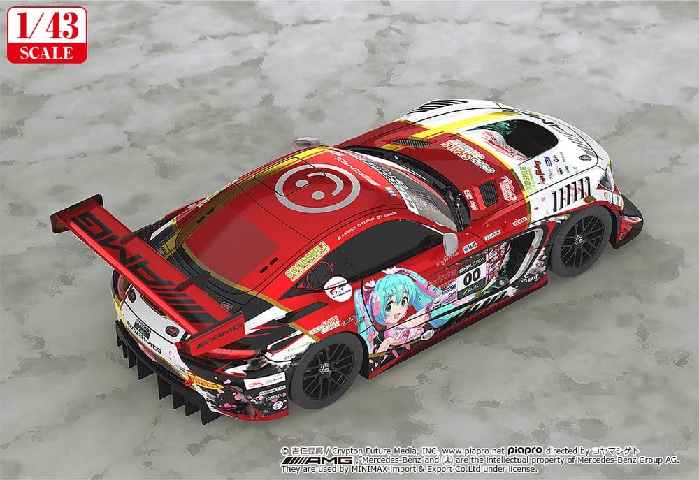 Hatsune Miku GT Project Vehículo 1/43 Mercedes-AMG Team Good Smile 2019 Suzuka 10Hours Ver. 11 cm