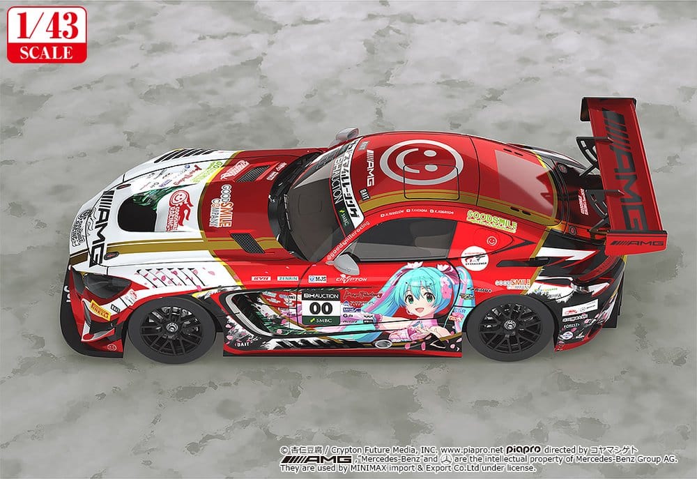 Hatsune Miku GT Project Vehículo 1/43 Mercedes-AMG Team Good Smile 2019 Suzuka 10Hours Ver. 11 cm