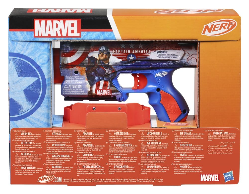 Marvel NERF Lançador de Dardos Captain America