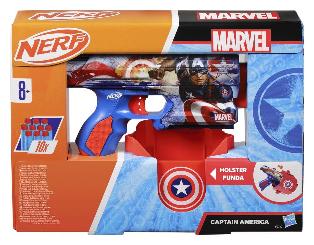 Marvel NERF Lançador de Dardos Captain America