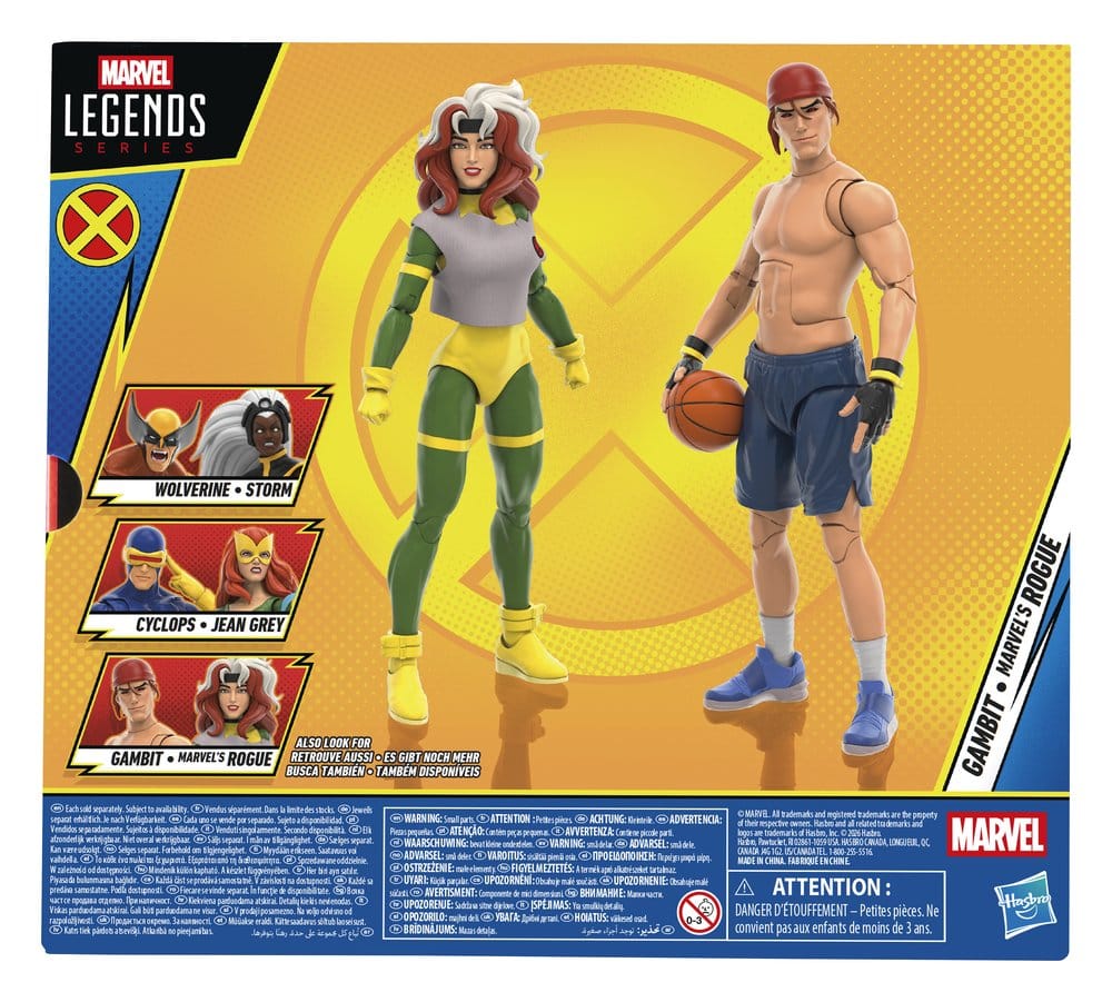 X-Men '97 Marvel Legends Pack de 2 Figuras Gambit & Marvel's Rogue 15 cm