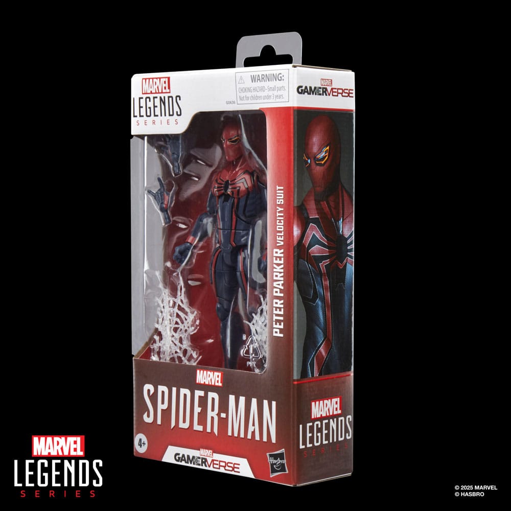 Figura hasbro marvel legends series gamerverse spider - man peter parker velocity suit