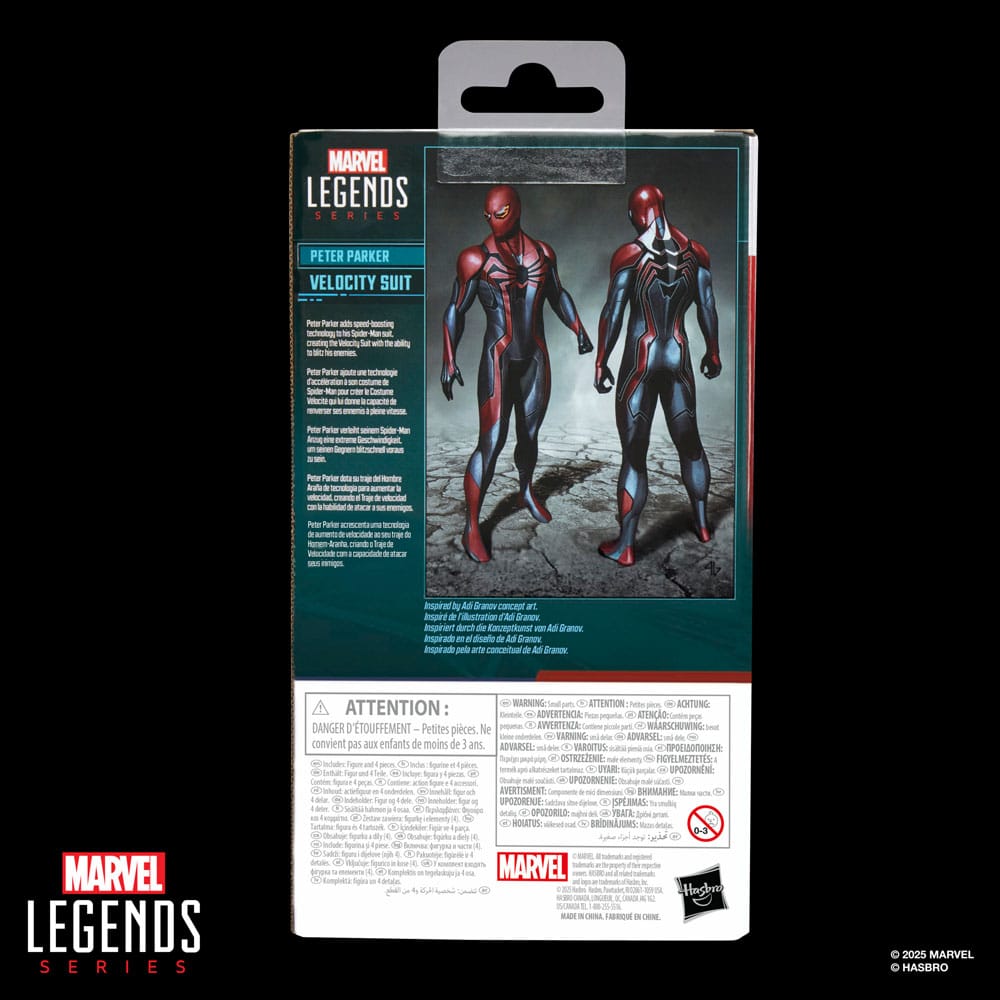 Figura hasbro marvel legends series gamerverse spider - man peter parker velocity suit