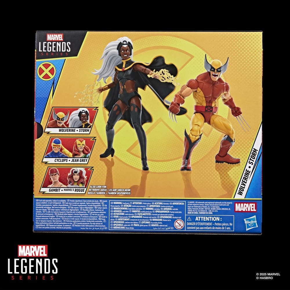 Pack de 2 Figuras Marvel Legends Storm & Wolverine 15 cm