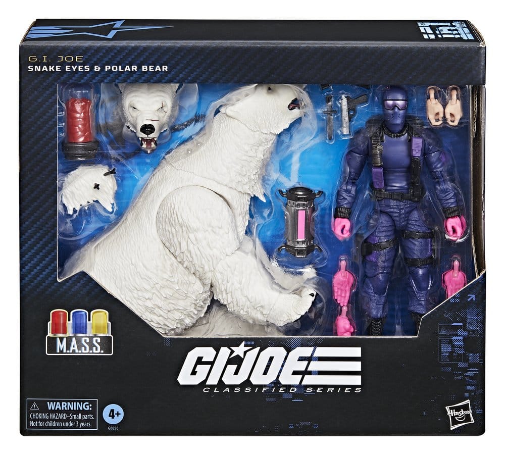 GI Joe Classified Series Figura Snake Eyes with Polar Bear 15 cm