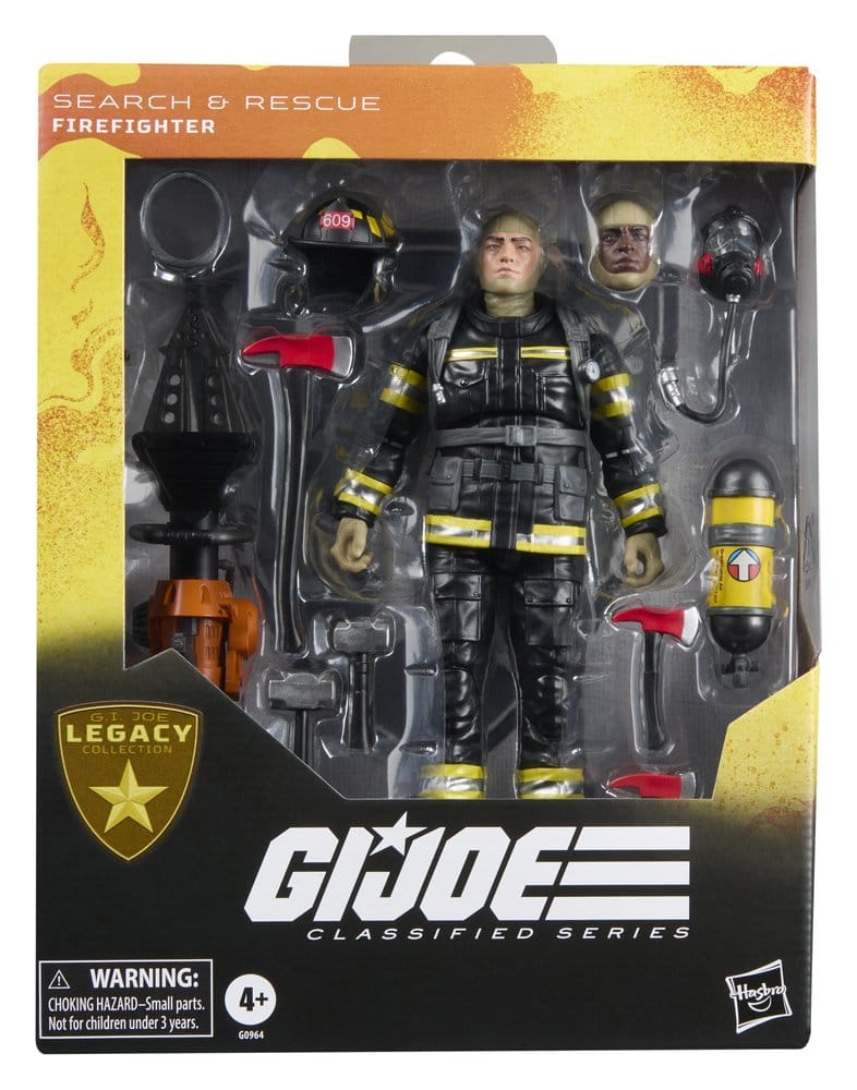 G.I. Joe Classified Series Legacy Collection Figura Search & Rescue Firefighter 15 cm