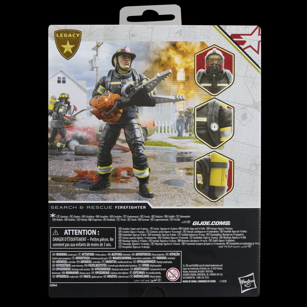 G.I. Joe Classified Series Legacy Collection Figura Search & Rescue Firefighter 15 cm