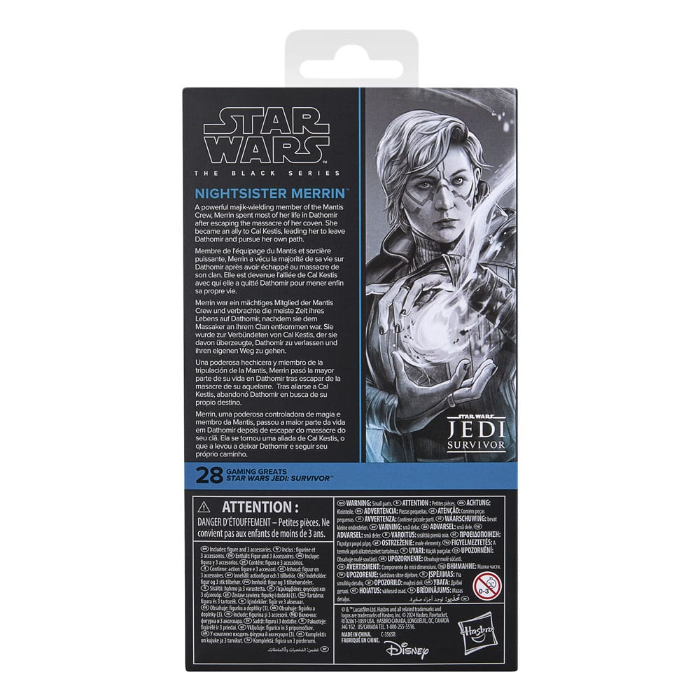 Figura hasbro star wars the black series jedi survivor nightsister merrin